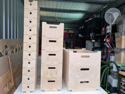 Large plywood storage box